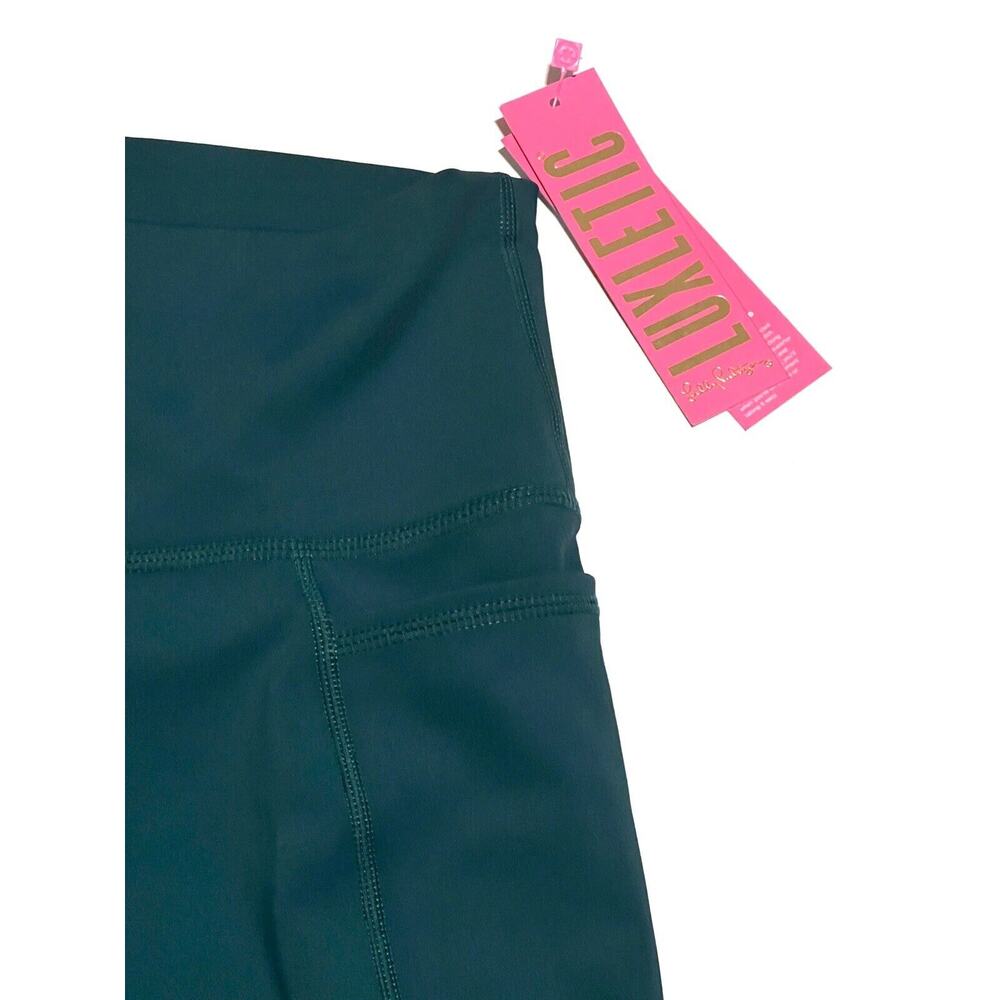 Lilly Pulitzer L High-rise Leggings South Beach Hosta Green LARGE 24” NWT - Picture 3 of 9